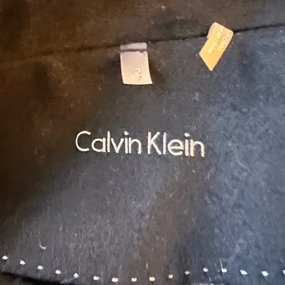 Calvin Klein Black Double-Breasted Trench Coat - Picture 4 of 9